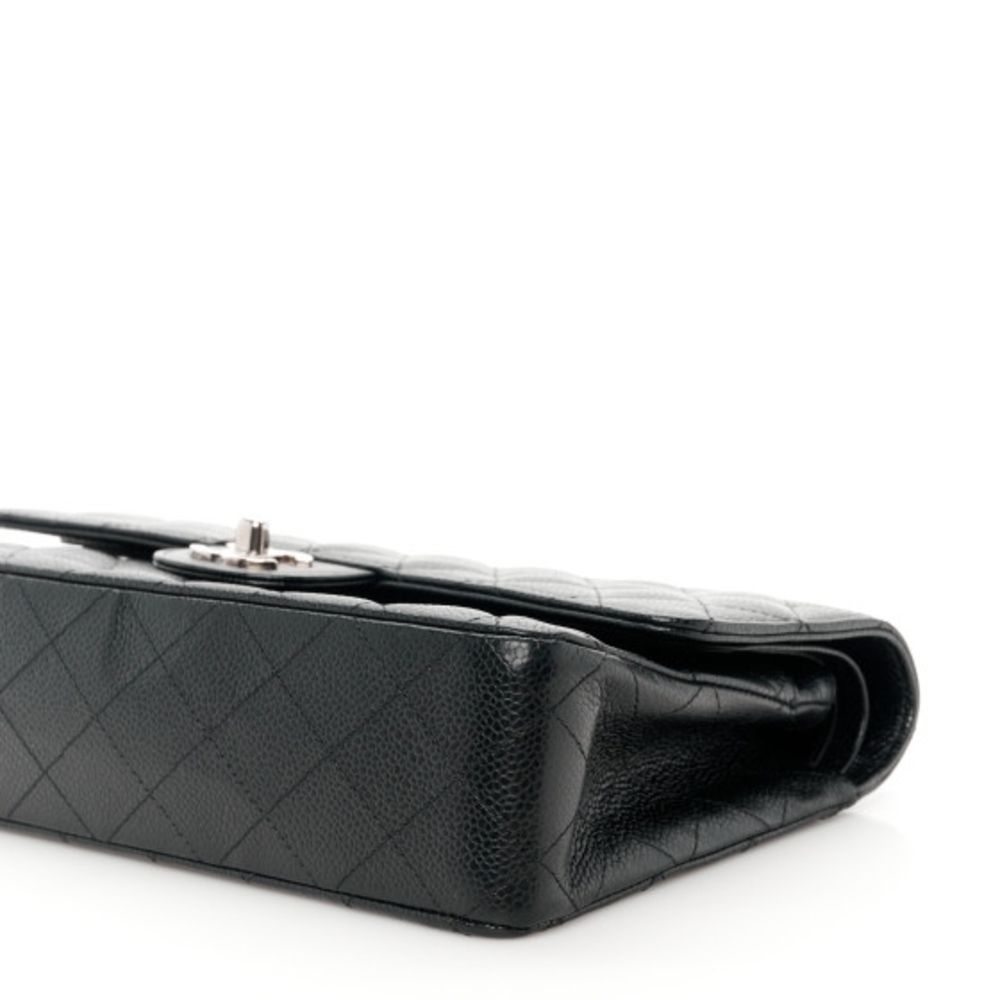 Chanel Classic Double Flap Quilted Caviar Jumbo Bag - Picture 3 of 11